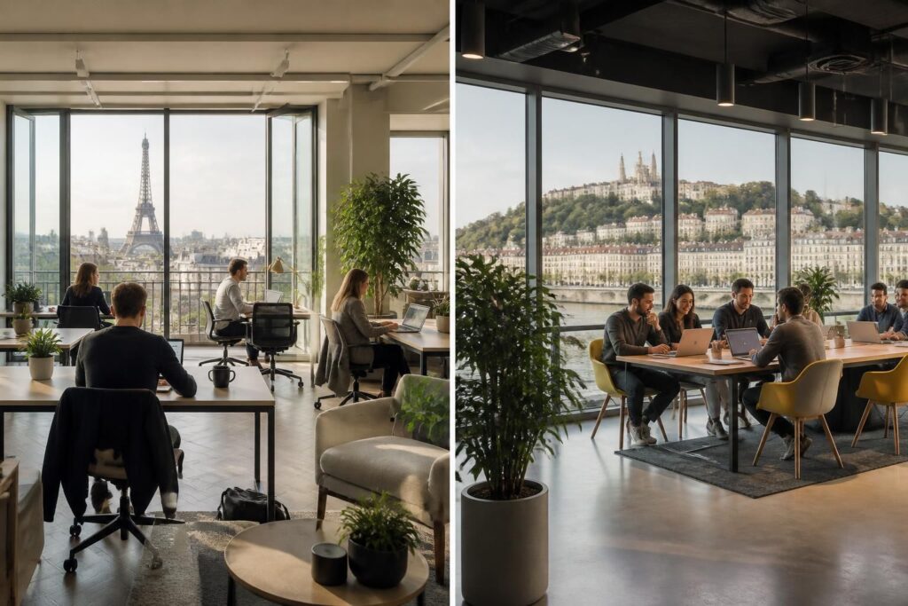 découvrez les offres de bureaux flexibles à paris et lyon avec hiptown et o65, ainsi que les avis pour choisir l'espace de travail idéal selon vos besoins.